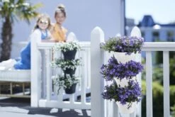 Elho Corsica Vertical Forest 24 - Bloempot Voor Balkonbuiten - Ø 26.7 X H 29.7 Cm - Wit/Wit -Tuinverzorgings Winkel 1200x800 143