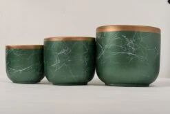 Bloempotten Binnen - Keramiek - Gouden Rand - Bloempot Buiten - Afvoergat 24 Cm - Groen – Groot -Tuinverzorgings Winkel 1200x800 153