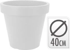 Relaxwonen - Bloempot Classic 40 Cm Kunststof Wit 7 Relaxwonen - Bloempot Classic 40 Cm Kunststof Wit -Tuinverzorgings Winkel 1200x860