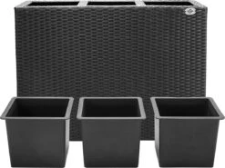 Casaria Staande Plantenbak – Met Waterafvoer 83x30,5x60cm - Zwart 11 Casaria Staande Plantenbak – Met Waterafvoer 83x30,5x60cm - Zwart -Tuinverzorgings Winkel 1200x900 21