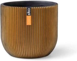 Capi Europe - Bloempot Bol Groove XL - 33x35 - Goud - Bloempot Voor Binnen - Opening ⌀28 - GVGB932 -Tuinverzorgings Winkel 1200x947 1