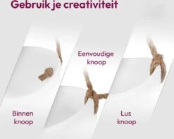 Gadgy Plantenhanger Keramiek - Set Van 3 - Hangpot Van Wit Steen - Hangende Bloempot Plantenpot - Met 3 Verschillende Koorden - 12x11x9.5CM -Tuinverzorgings Winkel 1200x959