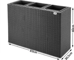 Casaria Staande Plantenbak – Met Waterafvoer 83x30,5x60cm - Zwart 13 Casaria Staande Plantenbak – Met Waterafvoer 83x30,5x60cm - Zwart -Tuinverzorgings Winkel 1200x976 1