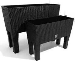 Prosperplast Kunststof Rato Plantenbak Op Poten Met Irrigatiesysteem Antraciet 80 X 33 X 62 Cm - 72 Liter - Balkonbakken/bloembakken -Tuinverzorgings Winkel 1200x979 2