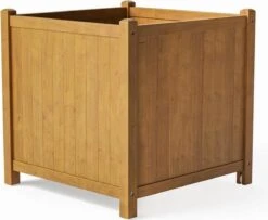 Houten Plantenbak Met Wieltjes 50x50 - Geolied Duurzaam FSC Acaciahout – Bloembak Buiten - Plantenbakken Buiten - Perfecthomeshop -Tuinverzorgings Winkel 1200x986 1