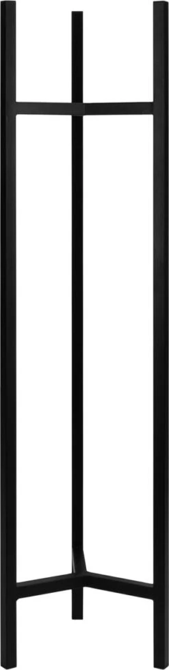 QUVIO Plantenstandaard Inclusief Pot - Staande Plantenbak - Metaal - Plantenbak - Plantenhouders - Planten Zuilen - Voor Buiten - Bloempot - 22 X 22 X 90 Cm - Zwart -Tuinverzorgings Winkel 304x1200