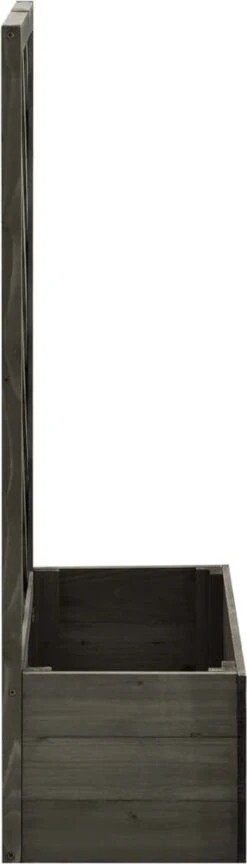 VidaXL Latwerkplantenbak 50x25x90 Cm Massief Vurenhout Grijs -Tuinverzorgings Winkel 343x1200