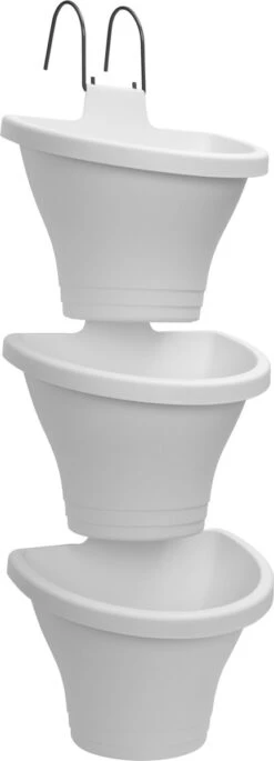 Elho Corsica Vertical Forest 24 - Bloempot Voor Balkonbuiten - Ø 26.7 X H 29.7 Cm - Wit/Wit -Tuinverzorgings Winkel 433x1200 5