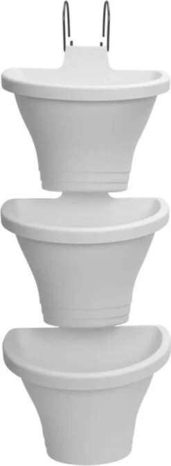 Elho Corsica Vertical Forest 24 - Bloempot Voor Balkonbuiten - Ø 26.7 X H 29.7 Cm - Wit/Wit -Tuinverzorgings Winkel 440x1200 2