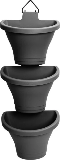 Elho Corsica Vertical Forest 24 - Bloempot Voor Balkonbuiten - Ø 26.7 X H 29.7 Cm - Zwart/Antraciet -Tuinverzorgings Winkel 452x1200 1