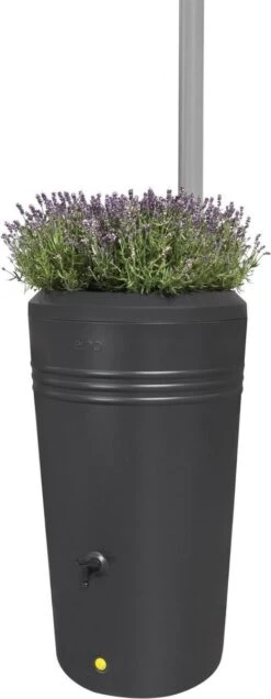 Elho Green Basics Regenton - Regenton - Living Black - Buiten - 200 Liter -Tuinverzorgings Winkel 466x1200 1