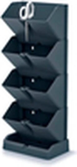 Prosperplast Verticale Kruidentuin Kunststof - Staand/hangend - Modulair - Antraciet Grijs - L 20 X B 11 X H 48 Cm - Incl. Kruidenschaar -Tuinverzorgings Winkel 552x1200 3