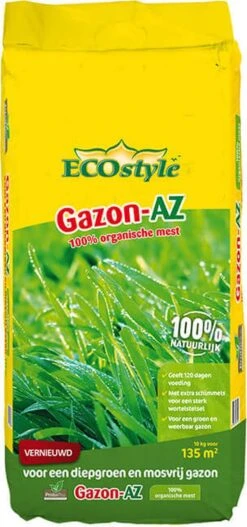 ECOstyle Gazon AZ Organische Gazonmest – Voor Diepgroen En Sterk Gazon – Geeft Tot 120 Dagen Voeding – Werkt Tegen Mos - 30 M² - 2 KG 20 ECOstyle Gazon AZ Organische Gazonmest – Voor Diepgroen En Sterk Gazon – Geeft Tot 120 Dagen Voeding – Werkt Tegen Mos - 30 M² - 2 KG -Tuinverzorgings Winkel 562x1200