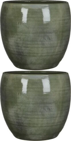 Mica Decorations Lester Bloempot - H31 X Ø33 Cm - Terracotta - Groen -Tuinverzorgings Winkel 602x1200