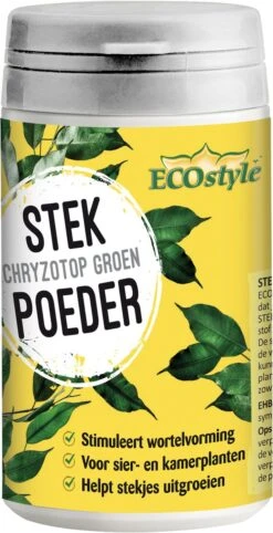 ECOstyle Stekpoeder Stimuleert Wortelvorming - Voor Sier & Kamerplanten - Helpt Stekjes Uitgroeien Tot Een Volwaardige Plant - 25 GR -Tuinverzorgings Winkel 615x1200