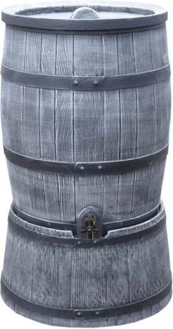 Regentonset Roto 120 Liter + Voet - Grijs