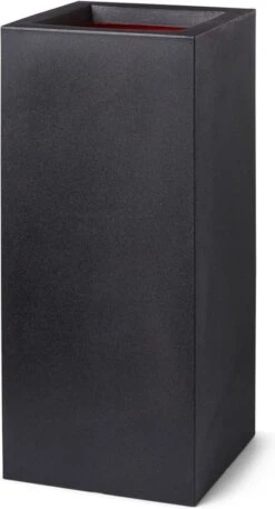 Capi Europe - Bloempot Rechthoek Smooth NL - 36x36x79 - Zwart - Voor Binnen En Buiten - KBL952 -Tuinverzorgings Winkel 648x1200 1