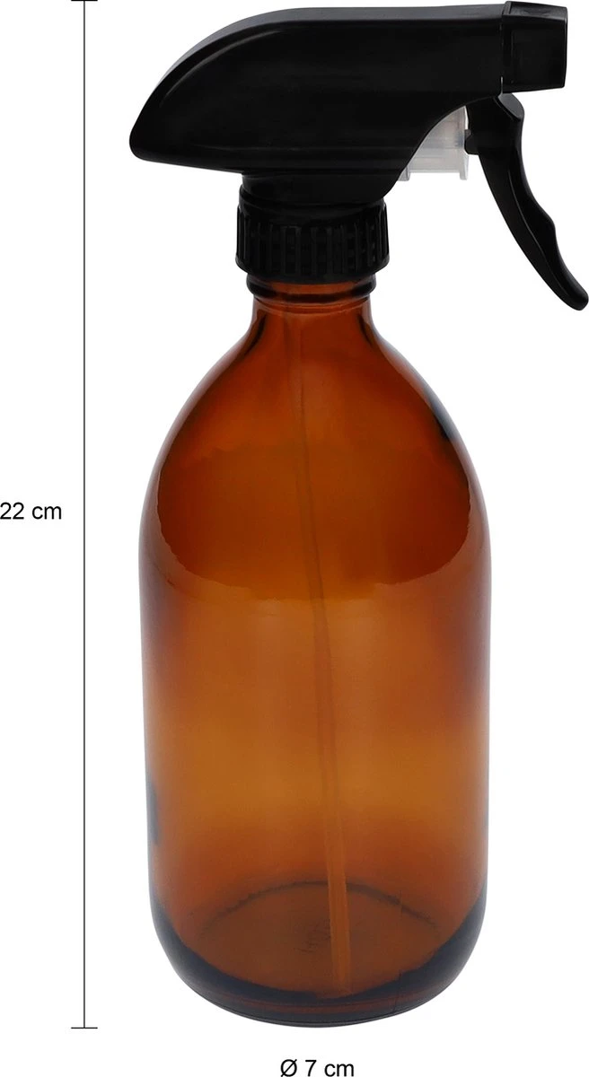 QUVIO Sprayfles - Spuitfles - Plantenspuit - Schoonmaak Spuit - Huishoudspray - Leeg/Hervulbaar - Kamerspray - Allesreiniger - Glazen Sprayflacon - Waterspuit - Kappersspuit - 500 Ml - Glas - Bruin - Zwart 7 QUVIO Sprayfles - Spuitfles - Plantenspuit - Schoonmaak Spuit - Huishoudspray - Leeg/Hervulbaar - Kamerspray - Allesreiniger - Glazen Sprayflacon - Waterspuit - Kappersspuit - 500 Ml - Glas - Bruin - Zwart - Afbeelding 5