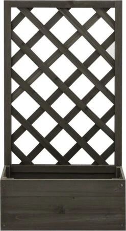 VidaXL Latwerkplantenbak 50x25x90 Cm Massief Vurenhout Grijs -Tuinverzorgings Winkel 658x1200 2