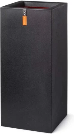 Capi Europe - Bloempot Rechthoek Smooth NL - 36x36x79 - Zwart - Voor Binnen En Buiten - KBL952 -Tuinverzorgings Winkel 661x1200 1