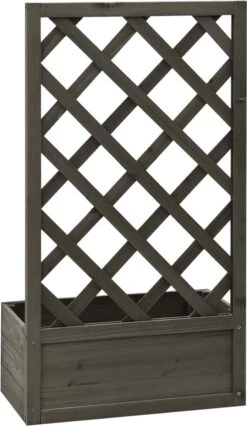 VidaXL Latwerkplantenbak 50x25x90 Cm Massief Vurenhout Grijs -Tuinverzorgings Winkel 696x1200 1