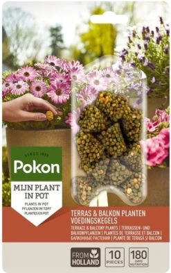 Pokon Voedingskegels Voor Terras- & Balkonplanten - 40 Stuks - 180 Dagen Voeding - Plantenvoeding -Tuinverzorgings Winkel 754x1200