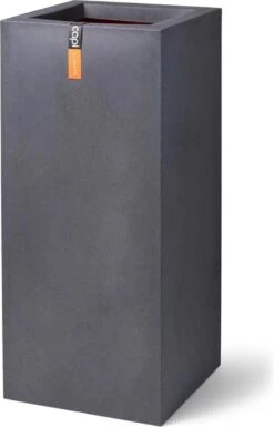 Capi Europe - Bloempot Rechthoek Smooth NL - 36x36x79 - Zwart - Voor Binnen En Buiten - KBL952 -Tuinverzorgings Winkel 769x1200 1