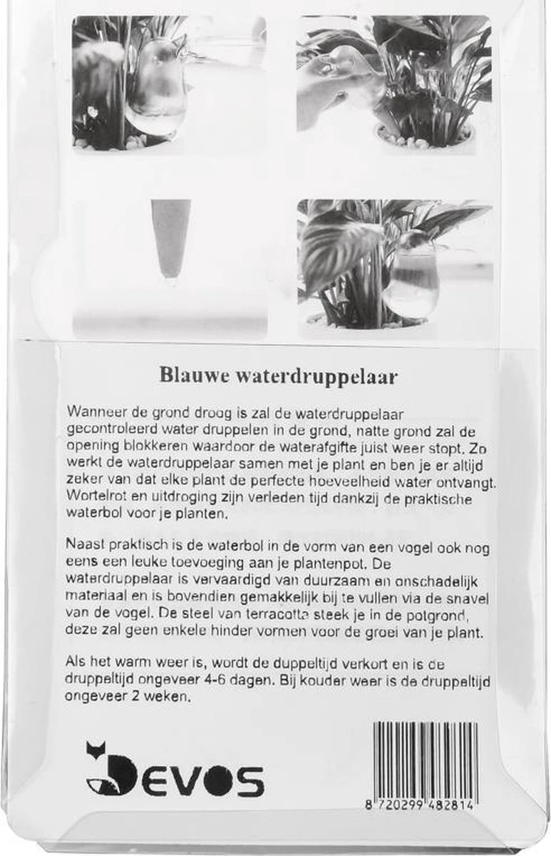 Waterdruppelaar Voor Planten 2 Stuks - Waterbol Kamerplanten - Automatisch Watergeefsysteem - Vogel - Roze 8 Waterdruppelaar Voor Planten 2 Stuks - Waterbol Kamerplanten - Automatisch Watergeefsysteem - Vogel - Roze - Afbeelding 6