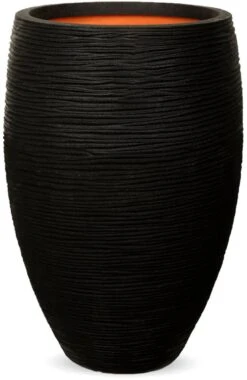 Capi Europe - Vaas Elegant Deluxe Rib NL - 40x60 - Zwart - Voor Binnen En Buiten - KBLR1131 -Tuinverzorgings Winkel 779x1200 2