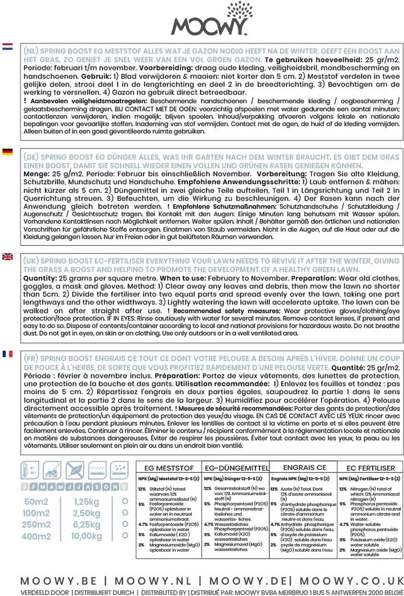 Snelwerkende Gazonmest Voor 100m² Gras | Meststof Voor Lente En Zomer | Ideaal Voor Meststofstrooier | Gazonbemesting 14 Snelwerkende Gazonmest Voor 100m² Gras | Meststof Voor Lente En Zomer | Ideaal Voor Meststofstrooier | Gazonbemesting - Afbeelding 12
