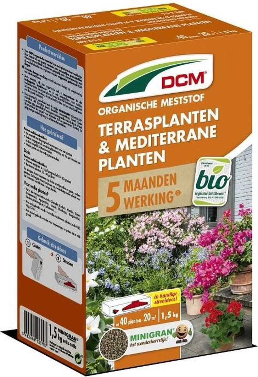 DCM Meststof Terrasplanten & Mediterrane Planten (1,5KG) 4 DCM Meststof Terrasplanten & Mediterrane Planten (1,5KG) - Afbeelding 2