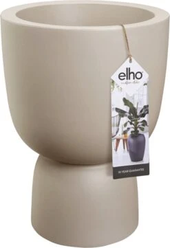 Elho Pure Coupe 35 - Bloempot Voor Binnen & Buiten - Ø 34.9 X H 49.0 Cm - Beige/Balanced Beige -Tuinverzorgings Winkel 821x1200 1