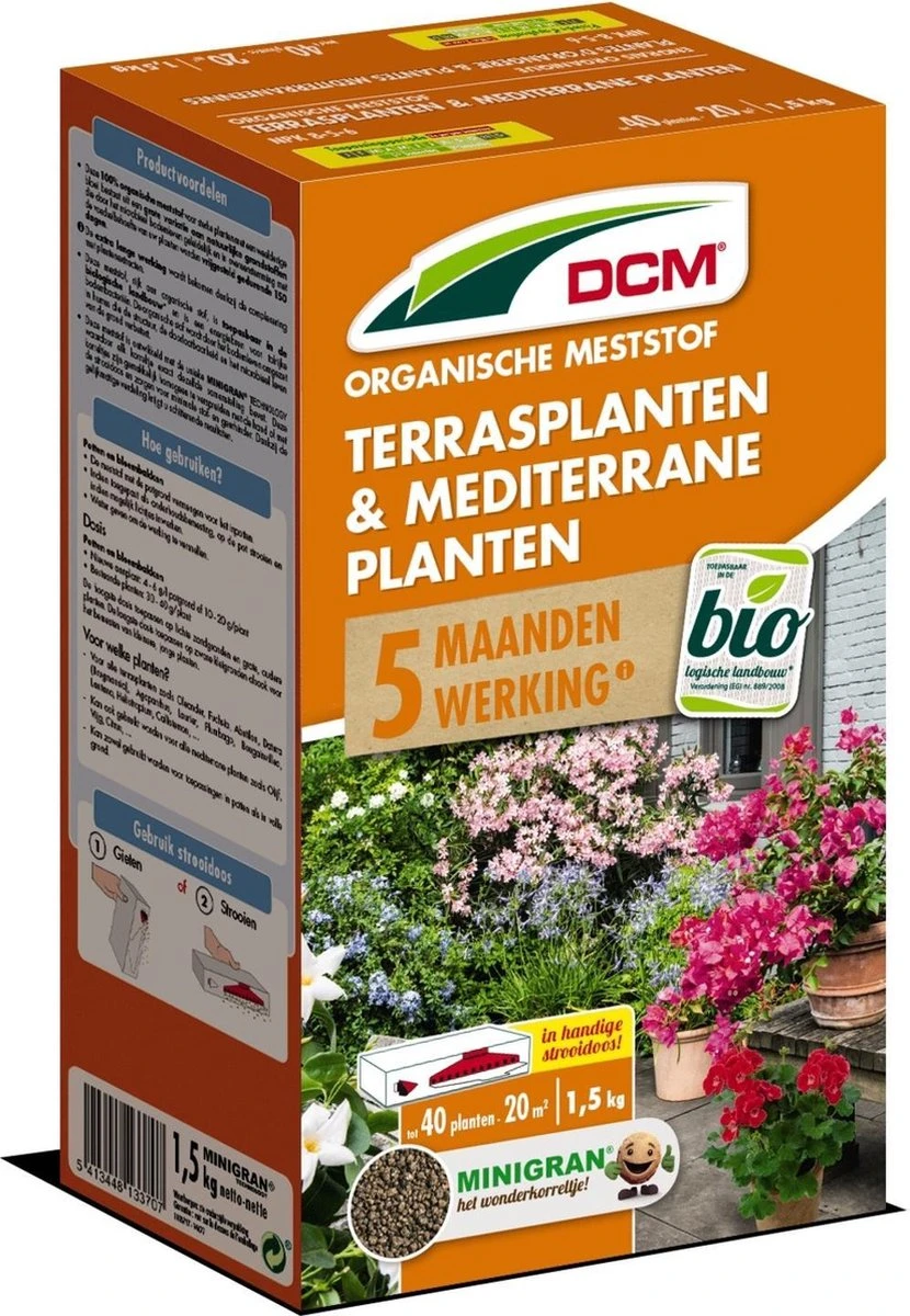 DCM Meststof Terrasplanten & Mediterrane Planten (1,5KG) 3 DCM Meststof Terrasplanten & Mediterrane Planten (1,5KG)
