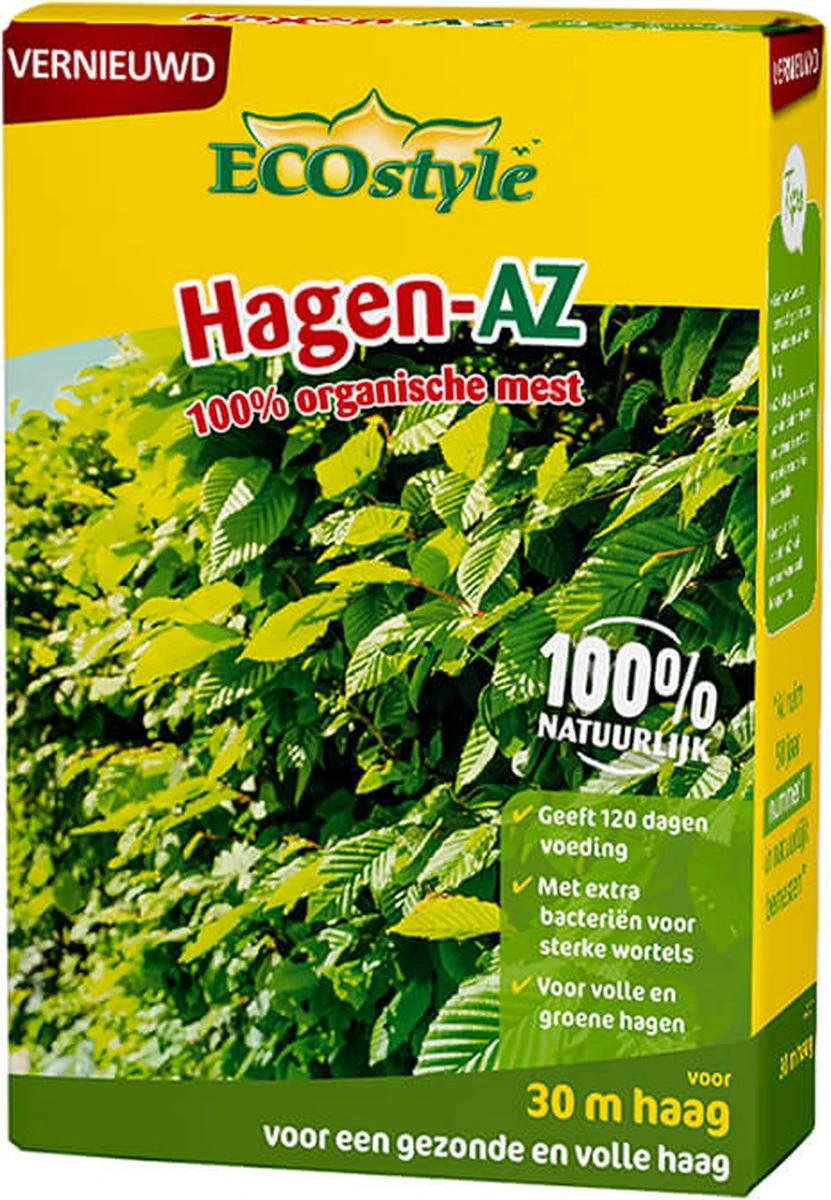 ECOstyle Hagen-AZ Organische Haag Meststof - Tuinmest Voor Diepgroen Blad - Nieuwe & Bestaande Beplanting - 30 M Haag - 1,6 KG 12 ECOstyle Hagen-AZ Organische Haag Meststof - Tuinmest Voor Diepgroen Blad - Nieuwe & Bestaande Beplanting - 30 M Haag - 1,6 KG - Afbeelding 10