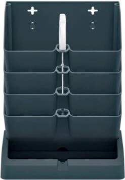 Prosperplast Verticale Kruidentuin Kunststof - Staand/hangend - Modulair - Antraciet Grijs - L 20 X B 11 X H 48 Cm - Incl. Kruidenschaar -Tuinverzorgings Winkel 833x1200