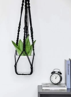 4 Stuks Luxe Macrame Plantenhangers - Boho Handgeweven Katoen Hangpot Voor Binnen/Buiten - Hangende Bloempot Met Kralen - Macramé Touw/Koord Hangplant Houder - Bohemian Wandhanger Decoratie - Plant Hanger - Verticale Tuin Bloempothouder Planthanger -Tuinverzorgings Winkel 880x1200 2