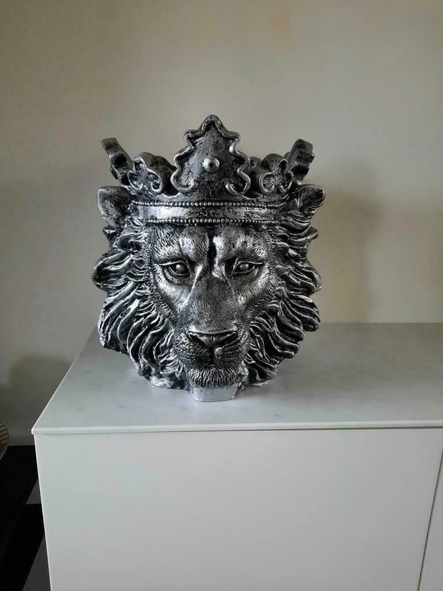 Bloempot Leeuw - Lion - Clarence - Zilver Silver - Plantenbak -plantenpot - Vaas - Binnen -overkapping - Plant -bloem - Boeket 4 Bloempot Leeuw - Lion - Clarence - Zilver Silver - Plantenbak -plantenpot - Vaas - Binnen -overkapping - Plant -bloem - Boeket - Afbeelding 2