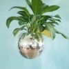 Discobal Hangplant - Bloempot - Hangplant - Disco - Discobal - Spiegel - Zilver - Hangpot - Glitter - Planten In Bak - Hangend - Staand