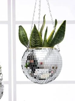 Discobal Hangplant - Bloempot - Hangplant - Disco - Discobal - Spiegel - Zilver - Hangpot - Glitter - Planten In Bak - Hangend - Staand -Tuinverzorgings Winkel 901x1200 6
