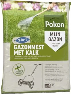 Pokon Gazonmest Met Kalk - 5kg - Mest - Geschikt Voor 75m² - 120 Dagen Voeding -Tuinverzorgings Winkel 902x1200 1