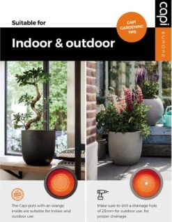 Capi Europe - Bloempot Bol Smooth NL - 35x34 - Zwart - Voor Binnen En Buiten - KBL932 -Tuinverzorgings Winkel 932x1200 2