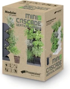 Prosperplast Verticale Kruidentuin Kunststof - Staand/hangend - Modulair - Antraciet Grijs - L 20 X B 11 X H 48 Cm - Incl. Kruidenschaar -Tuinverzorgings Winkel 954x1200 1