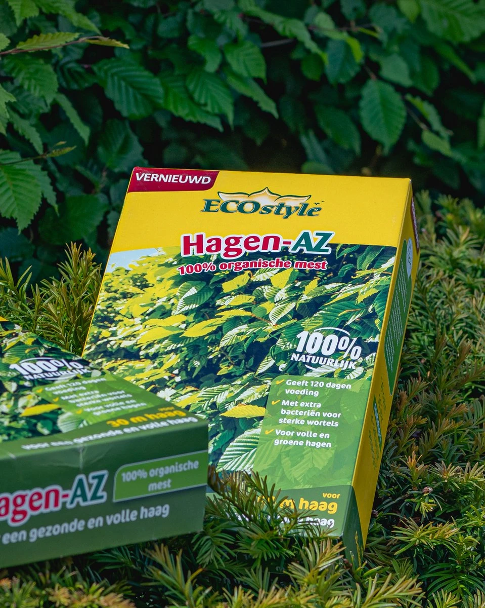 ECOstyle Hagen-AZ Organische Haag Meststof - Tuinmest Voor Diepgroen Blad - Nieuwe & Bestaande Beplanting - 30 M Haag - 1,6 KG 9 ECOstyle Hagen-AZ Organische Haag Meststof - Tuinmest Voor Diepgroen Blad - Nieuwe & Bestaande Beplanting - 30 M Haag - 1,6 KG - Afbeelding 7