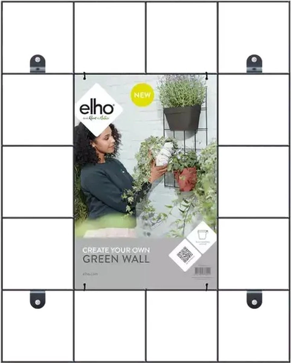 Elho Loft Urban Green Wall Rek 48 - Accessoires Voor Buiten - Ø 47.3 X H 59.0 Cm - Zwart/Living Black 9 Elho Loft Urban Green Wall Rek 48 - Accessoires Voor Buiten - Ø 47.3 X H 59.0 Cm - Zwart/Living Black - Afbeelding 8