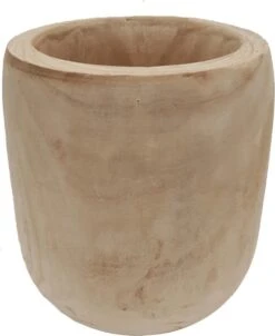 Mica Decorations Pia Bloempot - H31 X Ø31 Cm - Paulownia Hout - Lichtbruin -Tuinverzorgings Winkel 983x1200 1