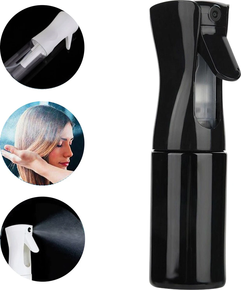 Hairspray - Mist Haarspray - 500ml - Zwart - Waterspuit - Water Verstuiver 5 Hairspray - Mist Haarspray - 500ml - Zwart - Waterspuit - Water Verstuiver - Afbeelding 3